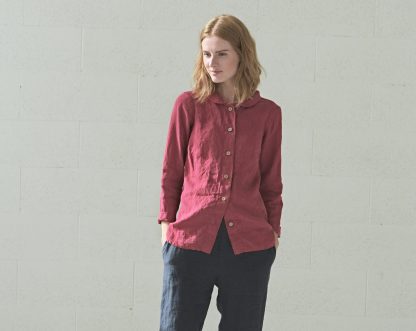 Women's Linen Button-Down Shirt - Image 2