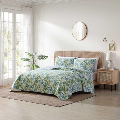 Spring flower print three-piece bedspread set - Image 7