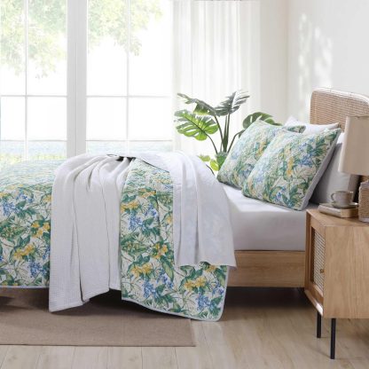 Spring flower print three-piece bedspread set - Image 6