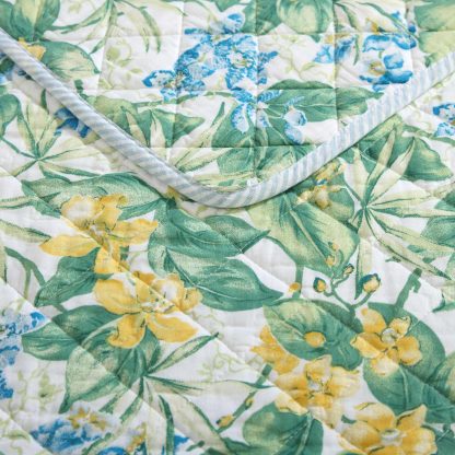 Spring flower print three-piece bedspread set - Image 5