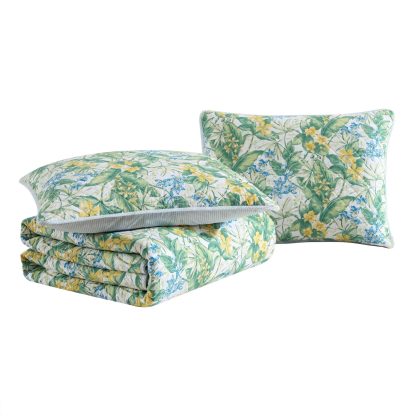 Spring flower print three-piece bedspread set - Image 3