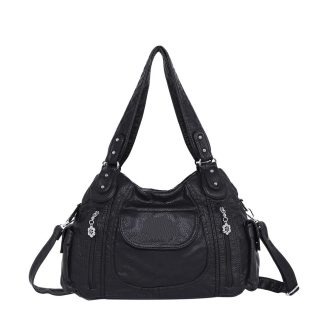 Retro distressed style multi-back women's bag