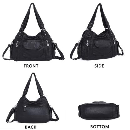 Retro distressed style multi-back women's bag - Image 4