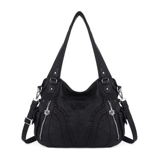 Retro woven pattern multi-back women's bag