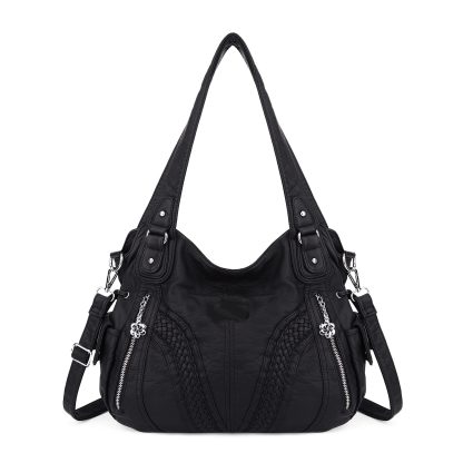Retro woven pattern multi-back women's bag