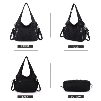 Retro woven pattern multi-back women's bag - Image 4