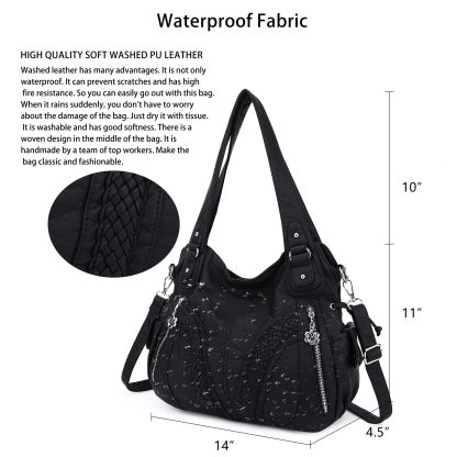 Retro woven pattern multi-back women's bag - Image 3