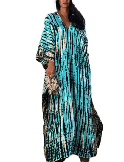 Tie-dye gradient robe dress - Image 6
