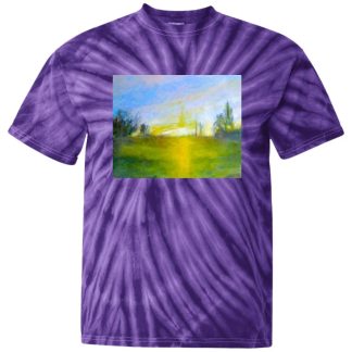 Tie-dye art landscape print T-shirt