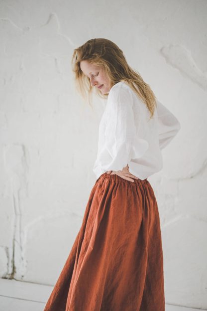 Women's Linen Tie-Waist Maxi Skirt - Image 6