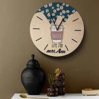 Coffee Time Custom Wall Clock