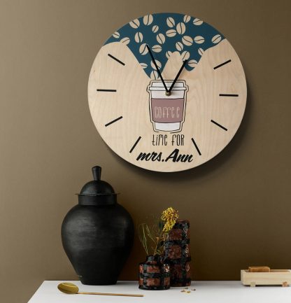 Coffee Time Custom Wall Clock