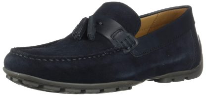 Men's Navy Suede Tassel Loafers
