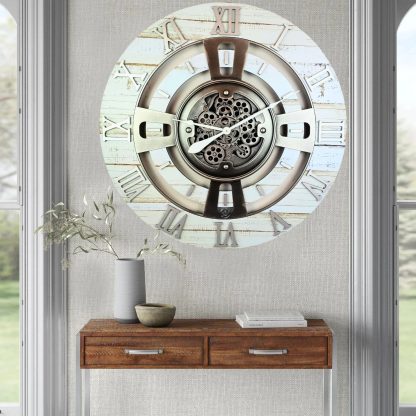 Industrial style mechanical gear wall clock - Image 2
