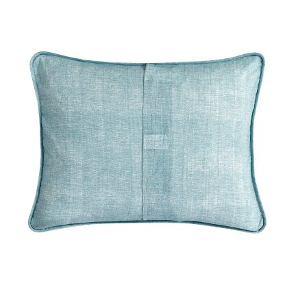 Blue and white yarn-dyed jacquard bed cover three-piece set - Image 3