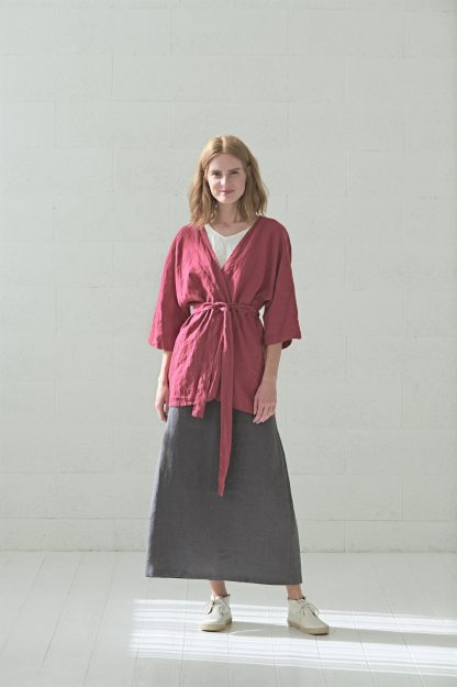 Elegant and casual women's linen maxi skirt - Image 3