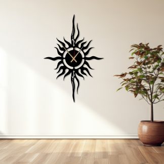 Dark Sun Totem Wall Clock