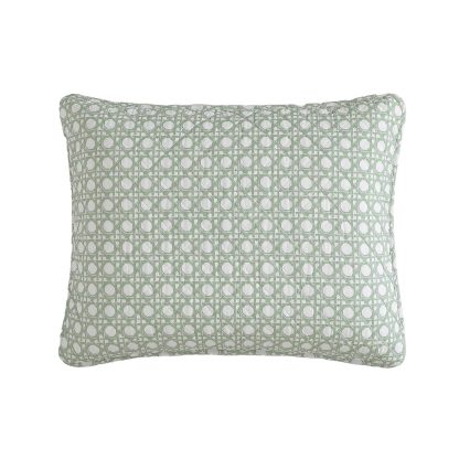 Light green diamond pattern three-piece bed cover set - Image 2