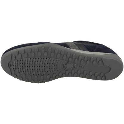 Men's Navy Suede and Mesh Stripe Sneakers - Image 6