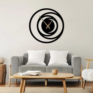 Minimalist nested ring wall clock