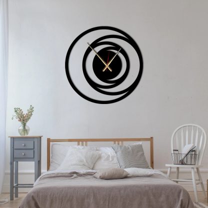 Minimalist nested ring wall clock - Image 4