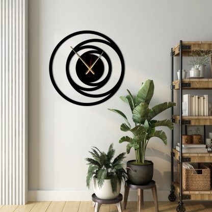 Minimalist nested ring wall clock - Image 3