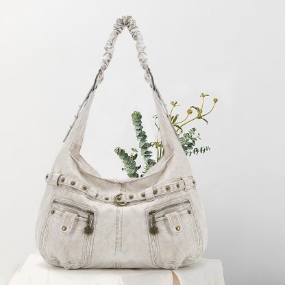 Vintage distressed wrinkled handbag - Image 8