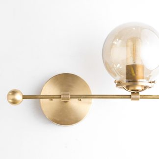 Retro industrial style spherical wall lamp