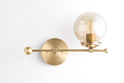 Retro industrial style spherical wall lamp