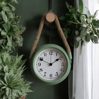 Pastoral style hemp rope hanging wall clock