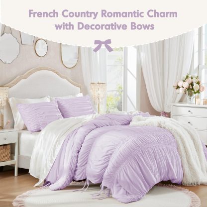 Ruffled lilac bedding set - Image 4