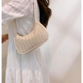 Straw underarm bag