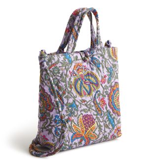Paisley quilted tote bag