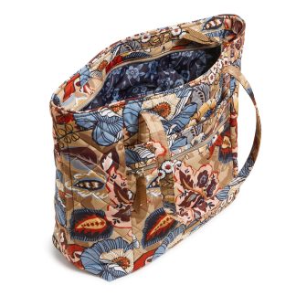 Vintage Floral Quilted Tote Bag