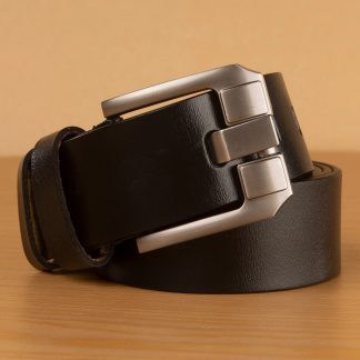Simple business leather belt