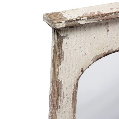 Retro distressed solid wood mirror hook integrated ornament - Image 2