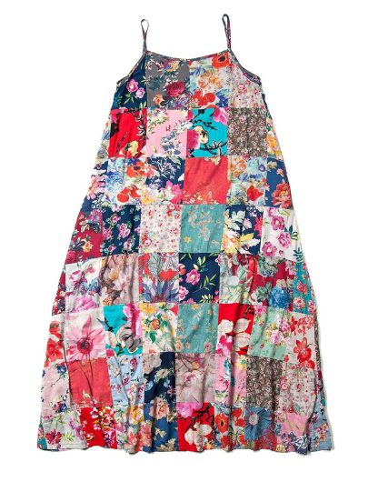 Floral patchwork bohemian suspender maxi dress - Image 8