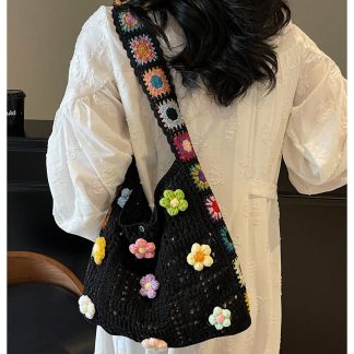 Handmade Crochet Floral Bag