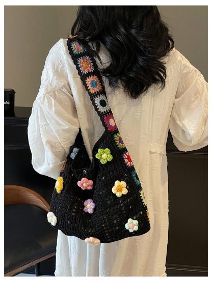 Handmade Crochet Floral Bag