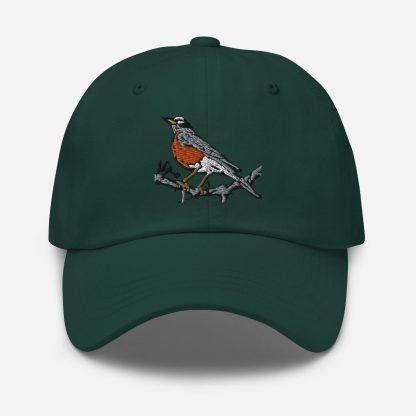Robin embroidered baseball cap - Image 4