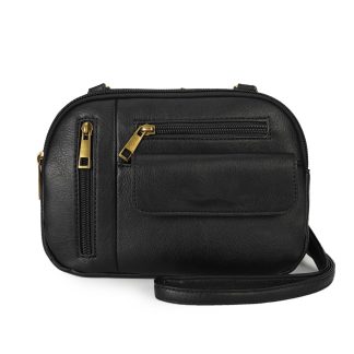 Retro black and gold style crossbody bag