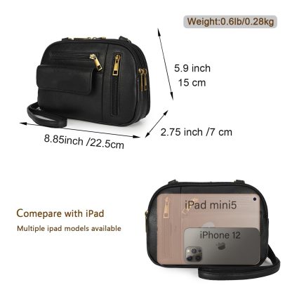 Retro black and gold style crossbody bag - Image 5