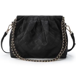 Light luxury diamond chain pleated crossbody bag