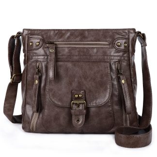Vintage distressed shoulder crossbody bag