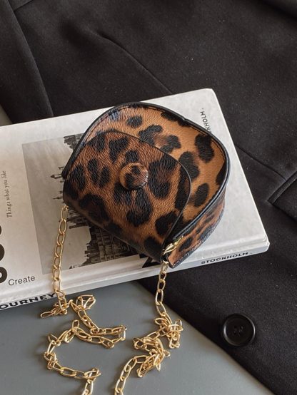 Mini leopard print chain bag - Image 4
