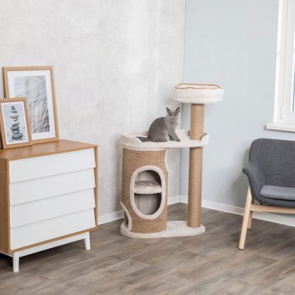 Comfortable multi-level cat climbing frame with scratching posts and cat bed - Image 5