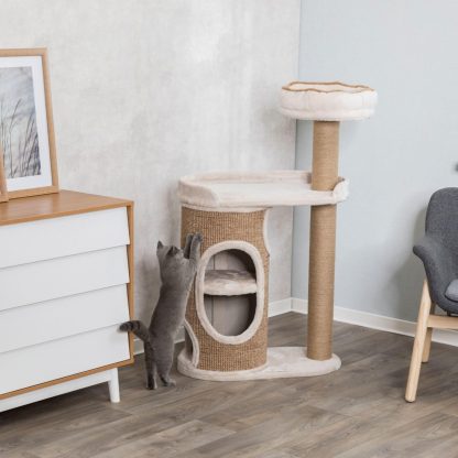 Comfortable multi-level cat climbing frame with scratching posts and cat bed - Image 4
