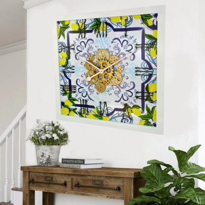 Sicilian lemon style art wall clock - Image 4