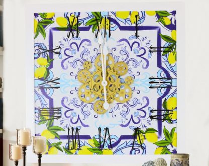 Sicilian lemon style art wall clock - Image 2