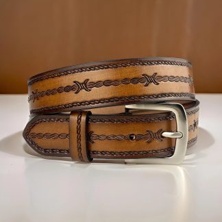 Western style hand-carved belt